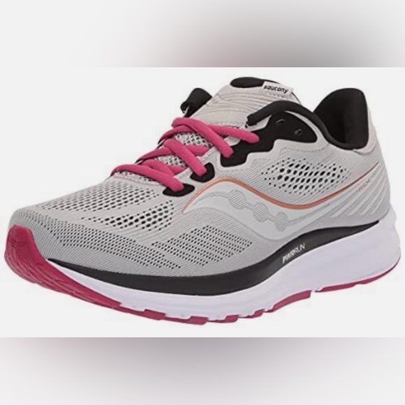 Saucony Ride14 Woman’s Lifestyle Running Shoes in Fog/Cherry size 11.5 S10650-55 - Picture 4 of 16